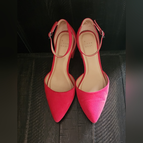 a new day Shoes A New Day Red Block Heel Poshmark